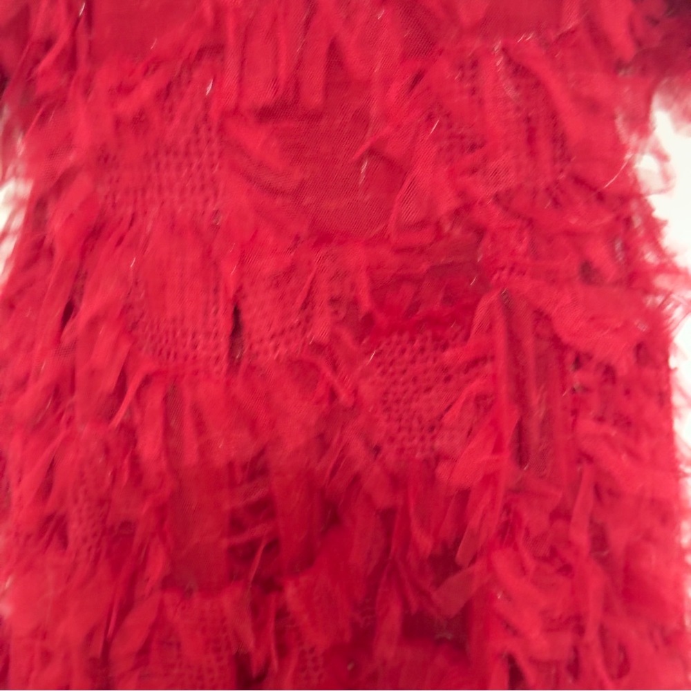 ENDLESS ROSE Size M Red mini dress with mesh sleeves and hem - Picture 11 of 11